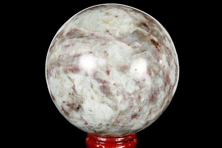 Polished Rubellite (Tourmaline) & Quartz Sphere - Madagascar #182217